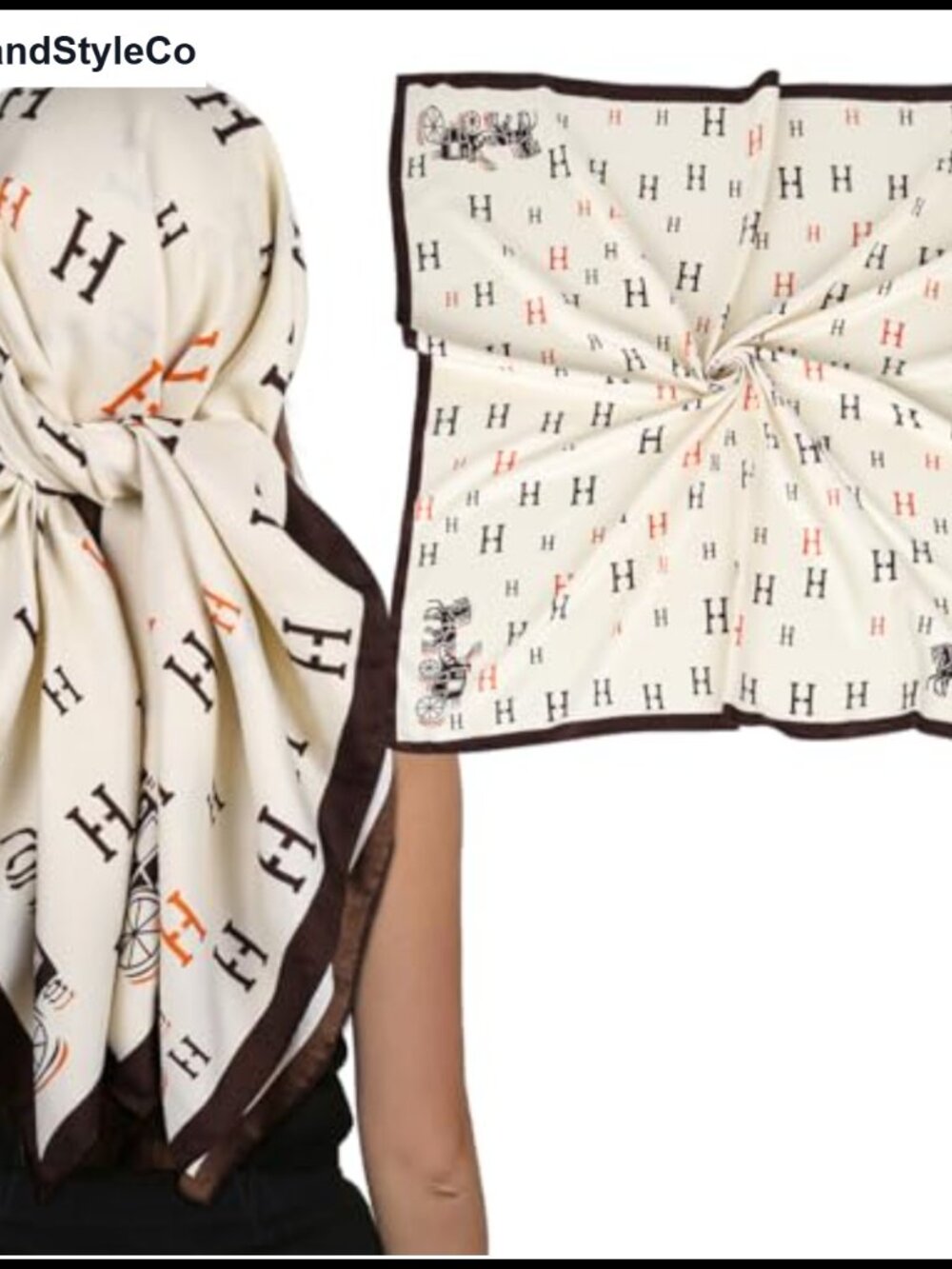 35 Inch Silk Satin Square Scarf Hair Wrapping Headscarf Bandana